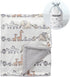 CREVENT Minky Baby Blanket for Girls and Boys, Soft Plush Receiving Blanket for Newborns - 30x40 Inches (Animal)