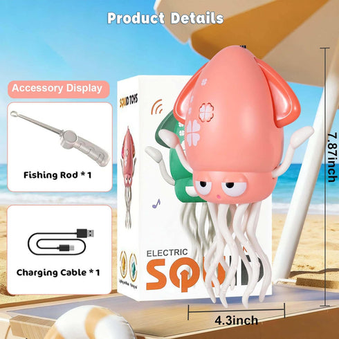 Tummy 3 4 5 6 Dancing Octopus Baby Toy - Electric Crawling Octopus Time Toy - USB Rechargeable Dancing Musical Squid