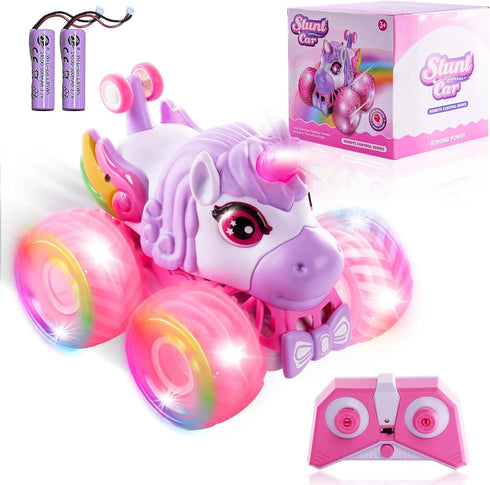 SUMEAUT Remote Control Car Unicorn Monster Trucks for Girls 360 Rotating 4WD Stunt
