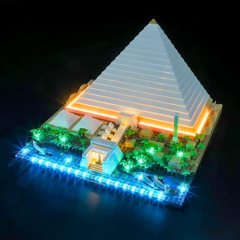 BRIKSMAX LED Lighting Kit for LEGO-21058 Great Pyramid of Giza, Compatible with Architecture Building Blocks