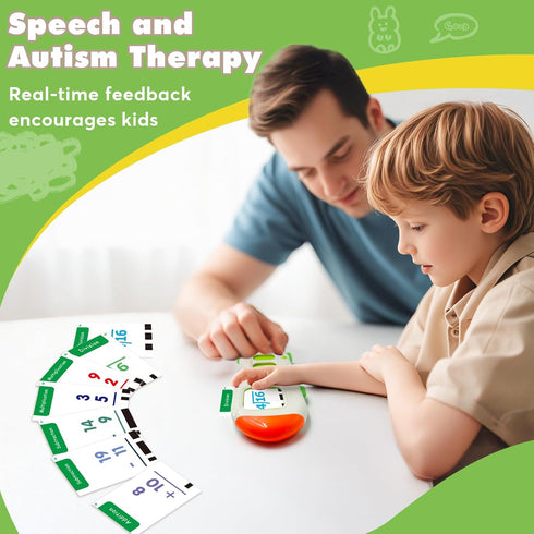 HUBFIVY 2-8, 56 106 Alphabet Talking Flash Cards & Math Games for Kids Speech Therapy Toys, ABC Learning Toys, Math