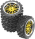 ShareGoo 4Pcs 1/10 On Road Tires & Plastics Wheel Rims, 12mm Hex Compatible with Tamiya TT01 Kyosho