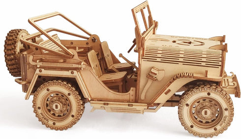 3D Wooden Puzzle Off-Road Vehicle Building Model Kits - Wooden STEM DIY Brain Teaser Puzzle - Birthday Gifts for Teens