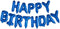 Happy Birthday Balloon Banner, 16 Inch 3D Letter Aluminum Foil Inflatable Kit for Party Decor