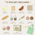 17 Playset 3+, PCS Wooden Bakery Toy Food for Kids, Pretend Picnic Play Food for Toddlers Play Kitchen Accessories