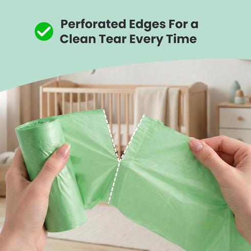 (90 Count) 3 Pack iTouchless Universal Diaper Pail & Trash Can Refill Bags - Heavy Duty & Tear-Resistant Nursery Liners