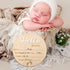 Lemicin 5.9 Inch Baby Birth Announcement Sign Hello World Newborn Name Wooden Plate for Hospital Nursery Birth