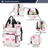 SUABO Backpack Powder Color Butterfly Thread Love Heart Pattern Baby Diaper Bag Large Bag Waterproof Travel Diaper Bags
