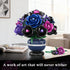 Set 507PCS Set HiWEEGO Flowers Botanicals Building - Artificial Purple Black Rose Bonsai Plant for Home Decor