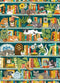 Cobble Hill 1000 Piece Puzzle - The Purrfect Bookshelf, Sample Poster Included
