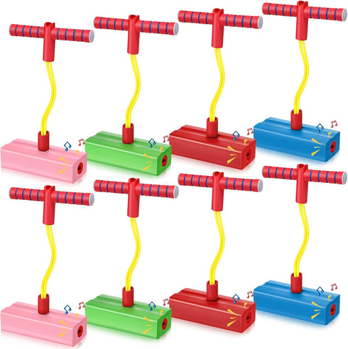 Wettarn 8 Pcs Foam Pogo Jumper, Safe and Fun Jumping Stick for Teens, Boys and Girls, Indoor Outdoor Halloween