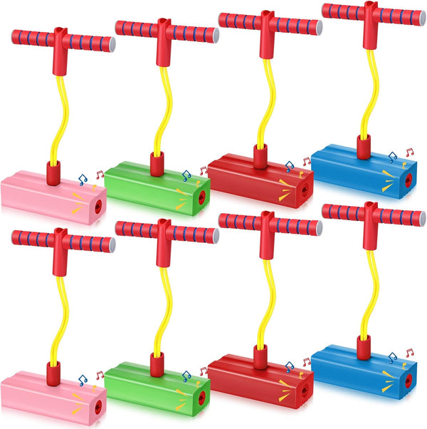 Wettarn 8 Pcs Foam Pogo Jumper, Safe and Fun Jumping Stick for Teens, Boys and Girls, Indoor Outdoor Halloween