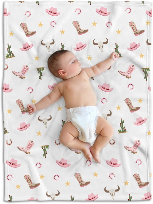 Western Blanket, Western Decor for Nursery Room, Baby Blankets for Girls, Cowboy Baby Blankets, Cowgirl Baby Stuff