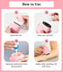 Sunscreen Applicator for Kids, Roll on Sponge Applicator for Sunscreen, Sunblock Buddy Brush Set, Pink