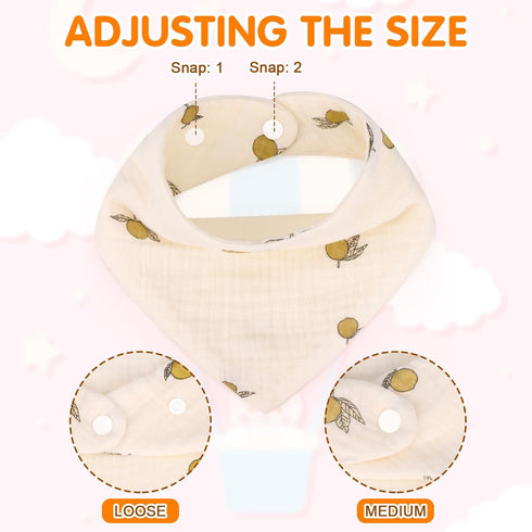 Accmor Muslin Baby Bandana Drool Bibs for Teething & Drooling, for Boys & Girls