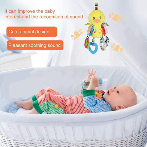 Baby Stroller Toy and Car Seat Toy with Teether Hanging Rattle for Boys and Girls 3-12 Months