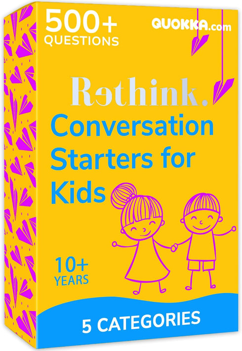 QUOKKA Conversation Cards Game - Kids Edition | 500 Questions | Original