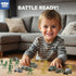 Playset TOY Life Army Men Action Figures Toys Plastic, Toy Soldiers for Boys with Helicopter, Green Military