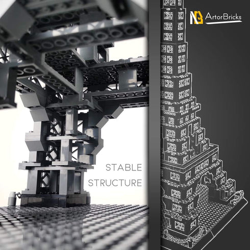 ArtorBricks Architectural Eiffel Tower Large Collection Building Set Model Kit, Compatible with LEGO