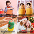 Koogel 6 Set Unpainted Nesting Dolls, Blank Wooden Matryoshka for Kids, DIY Birthday Gift for Parent Child Activities