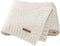 LAWKUL Knit Baby Blankets, White Cable Newborn Receiving Blanket, Soft Swaddle for Crib Stroller, 40"x30"
