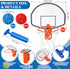 Meooeck 19 Pieces Trash Can Basketball Set - Clip on Hoop with Backboard & Mini Basketballs for Home