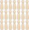 JAPCHET 50 Pack 3-1/2 Inch Large Unfinished Wooden Peg Dolls for DIY Art Craft Projects