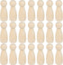 JAPCHET 50 Pack 3-1/2 Inch Large Unfinished Wooden Peg Dolls for DIY Art Craft Projects