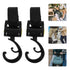 HOODANCOS 2pcs Universal Stroller Hooks for Hanging Bags, Stroller Accessory Clips with Strong Grip, Multipurpose