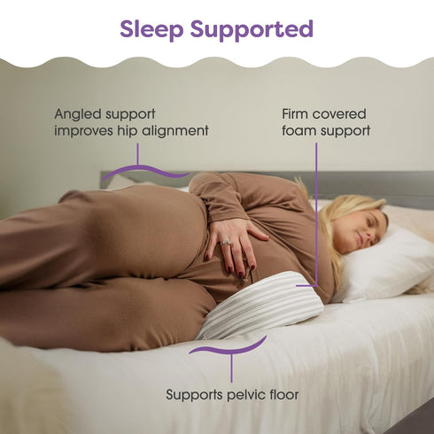 Boppy Wedge Pregnancy Pillow - Compact Support Wedge Maternity Pillow for Back, Knees, Pelvic Floor at Home, Office