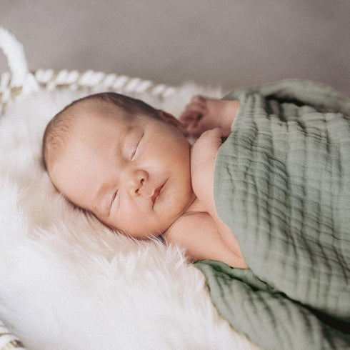 Muslin Swaddle Blankets - Neutral Burp Cloths Receiving Blanket, 5 Pack for Newborn Boys and Girls