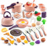 Zero Zoo 60Pcs Set Sets, Kids Mini Play Kitchen Accessories, Pretend Cooking Play with Cookware, Tableware & Fruit