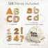 Set 135 Magnetic Letters and Numbers for Kids PCS Alphabet Magnets for Fridge Montessori ABC Educational Toy Gift
