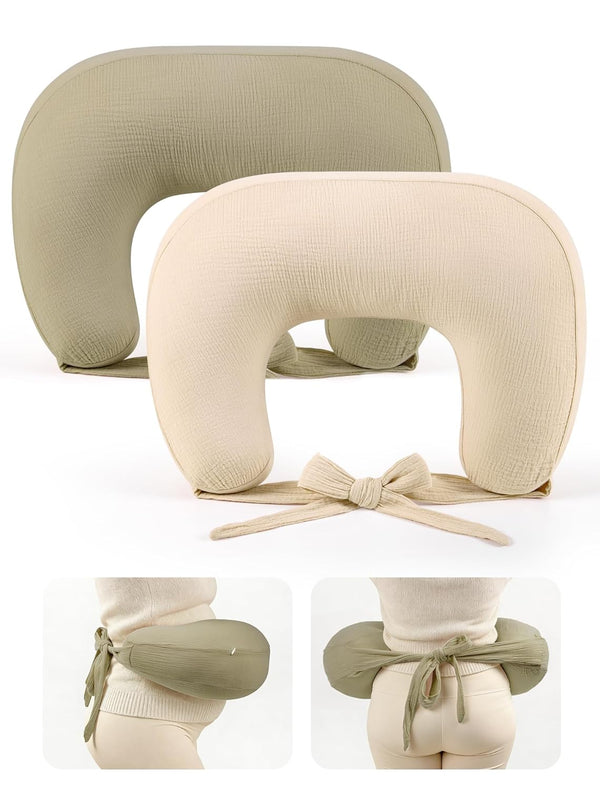lulumoon Muslin Nursing Pillow Covers - 2-Pack Soft Cotton Slipcovers for Breastfeeding