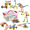 Stem Building Toys for Kids 3-8 Years Old, 125 Pieces Educational Building Blocks with Large Storage Box