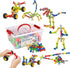 Stem Building Toys for Kids 3-8 Years Old, 125 Pieces Educational Building Blocks with Large Storage Box