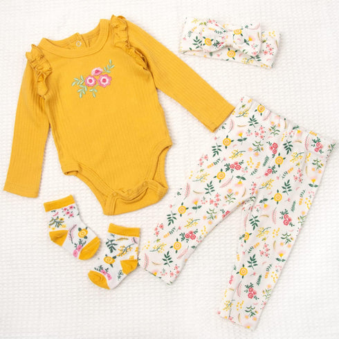 Reborn Baby Girl Dolls Clothes - 4pcs Outfits for 22"-24" Reborn Dolls Baby Clothes Newborn