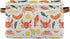 CWUPZAY Lobster Tuna Salmon Storage Basket Canvas Fabric Collapsible Storage Bins Box Organizer