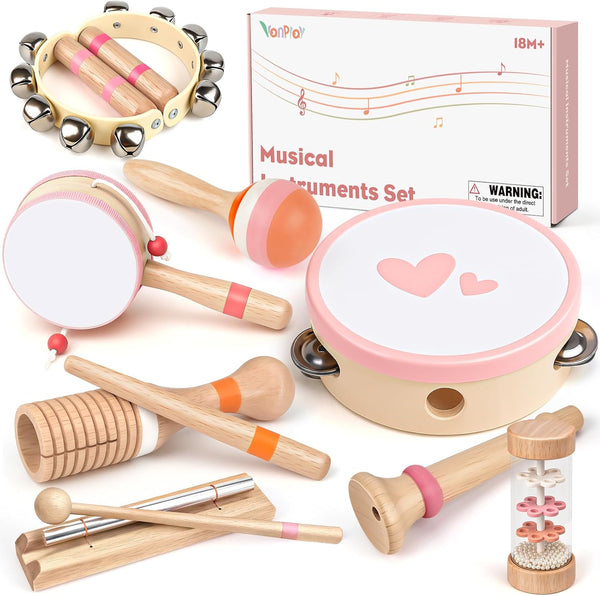 Musical Toys for 2 3 Year Old Girl Birthday Gifts, Wooden Montessori