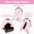 Hooyax Peekaboo Car Seat Cover for Baby Girl - Warm Minky Carseat Canopy with Adjustable Opening, Universal Fit