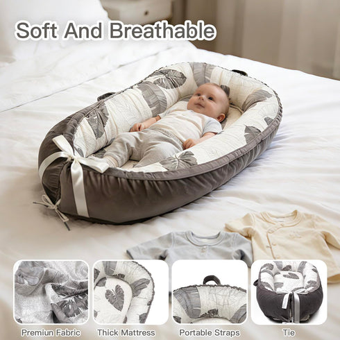 Meindoovm Infant Support Cushion | Organic Cotton Infant Support Cushion | Reversible, Adjustable & Portable Floor