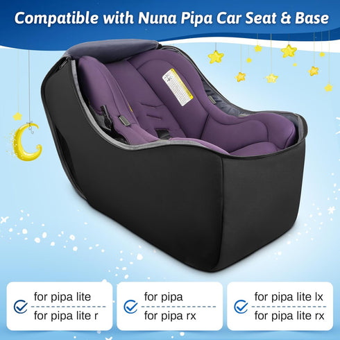 Backpack YOREPEK Padded Car Seat Travel Bag Compatible with All Nuna Pipa Car Seat and Base, Infant Car Seat Bags