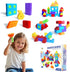 Magnetic Building Blocks in Multiple Shapes, 1.65 Inch Montessori Magnetic Block Set