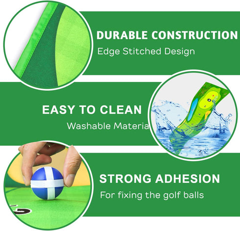 TOY Life Chipping Golf Game Mat, Indoor Outdoor Games for Kids & Family, Backyard Golf Set