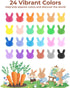 24 1-3 30-Page 120 JUPITEARTH Carrot Crayons for Kids Colors, Non Toxic Beeswax Crayons for Toddlers with Coloring Book