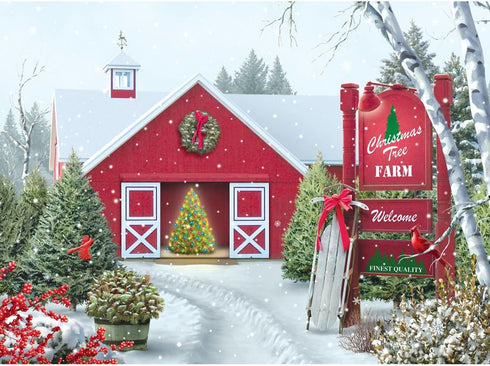 Bits and Pieces 500 Piece Jigsaw Puzzle - Christmas Tree Farm by Artist Alan Giana
