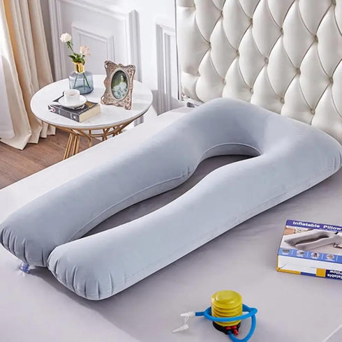LWODANU Inflatable Pregnancy Pillow U Shape Sleeping Support Pillow for Pregnant Bump Pillow