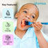 Ahimsa Stainless Steel Forks & Spoons, Kids Utensil Set, 100% BPA Free & Dishwasher Safe (Iridescent Blue)