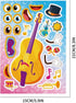 24 8.3 5.9in) TIAMECH Make Your Own Musical Instrument Stickers - Sheets Drum Guitar Make A Face Stickers, Birthday