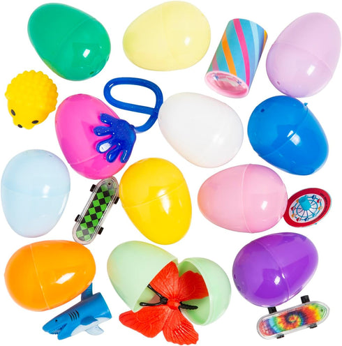2 1/2" 200 Fun Express Mega Bulk Pc. Animal Theme Toy-Filled Plastic Easter Eggs for Easter Egg Hunts, School, Church
